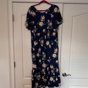 Floral Navy Dress - Size 18W